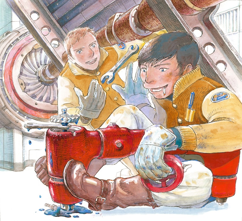 伊図透「エイス」と星野源のコラボイラスト。