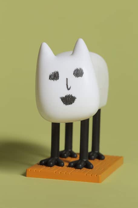 鬼灯の冷徹」白澤画伯の猫好好ちゃんが首振り人形に - コミックナタリー