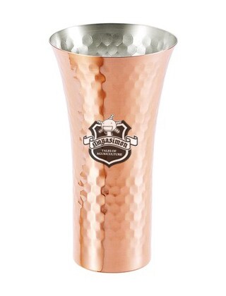 チケットに付く「もやしもん」銅製ビアカップ。