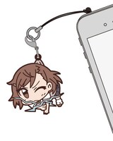 「とある科学の超電磁砲S」の「御坂美琴つままれストラップ」の使用例。(C)鎌池和馬／冬川基／アスキー・メディアワークス／PROJECT-RAILGUN S