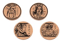 G賞「断末魔両面コースター」 (c)武論尊・原哲夫/NSP 1983, 版権許諾証 GR-013