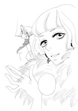 安野モヨコ「鼻下長紳士回顧録」予告カット。