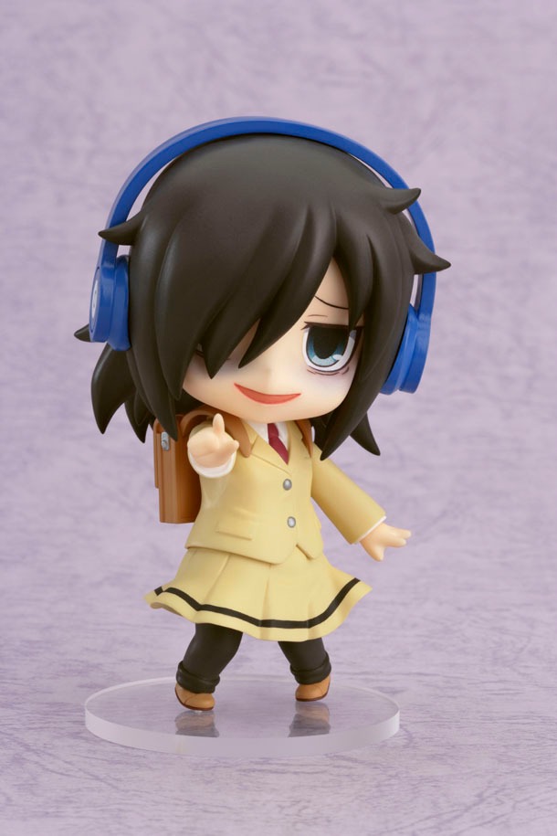 ヘッドフォンを装着した「ねんどろいど 黒木智子」。(c)谷川ニコ/スクウェアエニックス・「ワタモテ」製作委員会