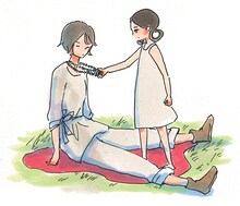 今日マチ子「鬼と羽衣」予告カット