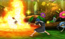 「マギ 新たなる世界」のプレイ画面。 (c)大高忍／小学館・マギⅡ製作委員会・MBS (c)2013 NBGI