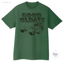 笠辺哲のTシャツ「グッド・オールディズ」（アースグリーン）。