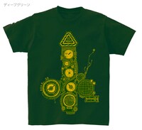 カサハラテツローのTシャツ「セクシー・ゲージ」（ディープグリーン）。