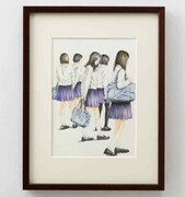 高品質な複製技法「ジークレー」を用いた、「女子高生に殺されたい」の額縁付き複製原画。実物には直筆サインが入る。