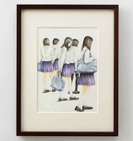 高品質な複製技法「ジークレー」を用いた、「女子高生に殺されたい」の額縁付き複製原画。実物には直筆サインが入る。