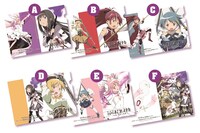 クレーンゲーム機に500円投入するごとにプレゼントされる、A4サイズの限定クリアファイル全6種。(c)Magica Quartet / Aniplex・Madoca Movie Project Rebellion(c)やおきん