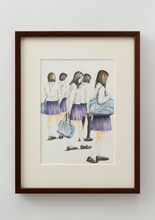 古屋兎丸「女子高生に殺されたい」の直筆サイン入り複製原画。