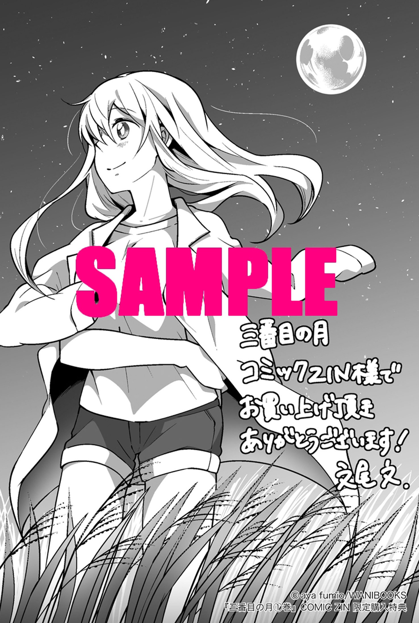 COMIC ZINで配布されるペーパー特典。