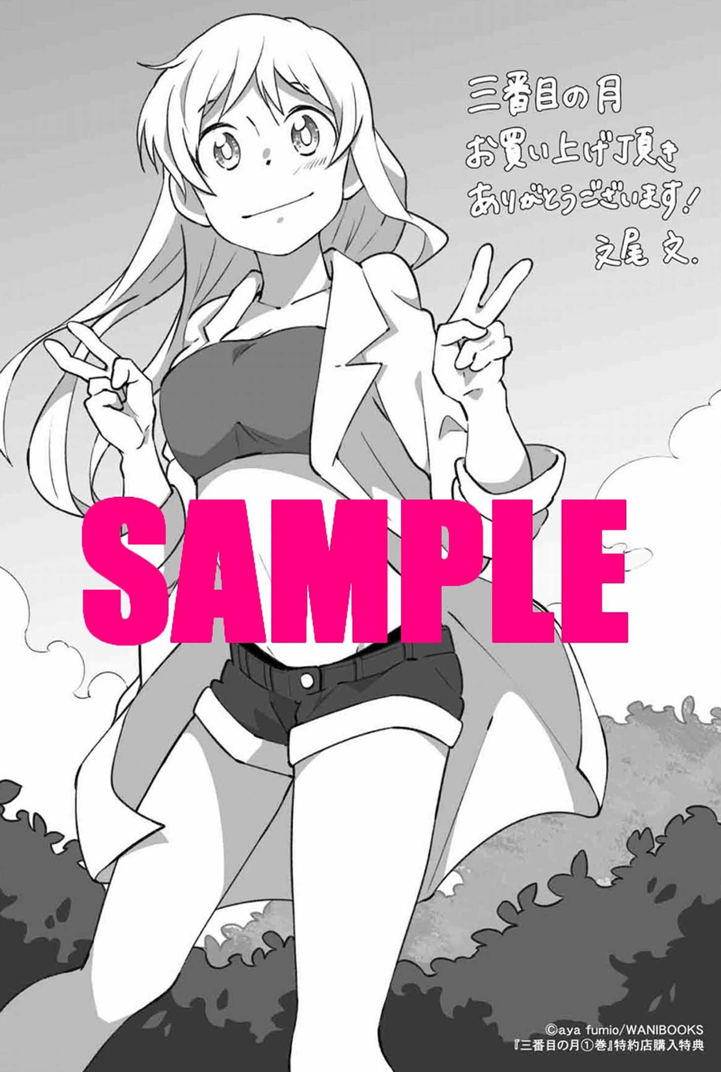 月刊コミックガム（ワニブックス）の特約店で配布されるペーパー特典。