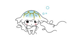 鈴木志保が手がけたくらげバンチのマスコット。