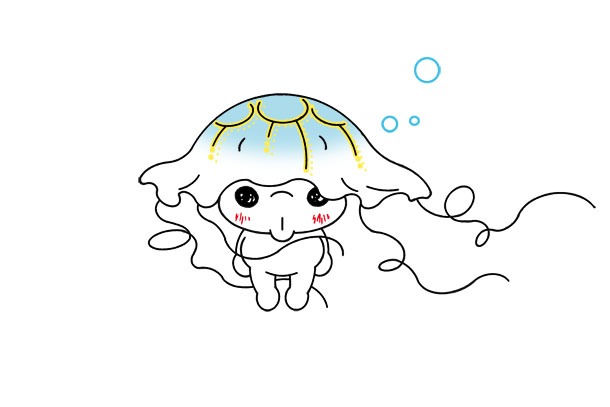 鈴木志保が手がけたくらげバンチのマスコット。