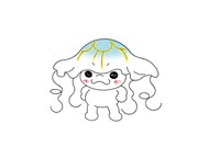 鈴木志保が手がけたくらげバンチのマスコット。