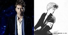 映画「ホットロード」で春山洋志役を演じる三代目 J Soul Brothersの登坂広臣（左）と春山のイラスト（右）。