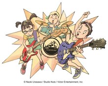 浦沢直樹が描き下ろした「ビクターロック祭り～音楽の嵐～」のビジュアル。