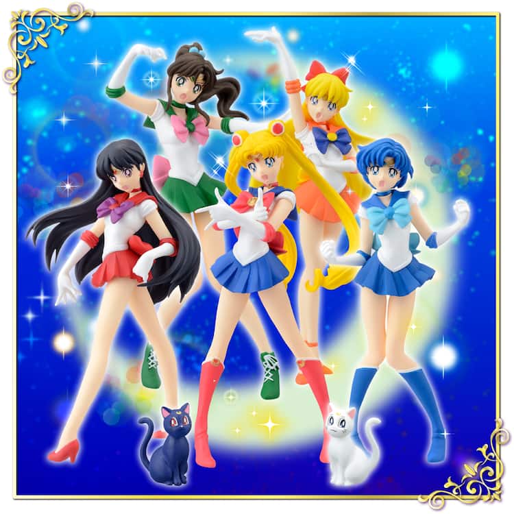 セーラー戦士5人とルナ＆アルテミスのフィギュアがセットで - コミック 