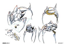 進化侵略体の設定資料。(c)久正人／アース・スター エンターテイメント・ 「ノブナガン」製作委員会