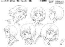 小椋しおのキャラクター設定画。(c)久正人／アース・スター エンターテイメント・ 「ノブナガン」製作委員会