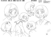 小椋しおのキャラクター設定画。(c)久正人／アース・スター エンターテイメント・ 「ノブナガン」製作委員会