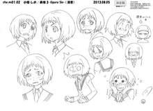 小椋しおのキャラクター設定画。(c)久正人／アース・スター エンターテイメント・ 「ノブナガン」製作委員会