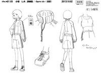 小椋しおのキャラクター設定画。(c)久正人／アース・スター エンターテイメント・ 「ノブナガン」製作委員会