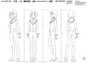 小椋しおのキャラクター設定画。(c)久正人／アース・スター エンターテイメント・ 「ノブナガン」製作委員会