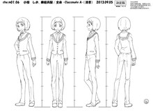 小椋しおのキャラクター設定画。(c)久正人／アース・スター エンターテイメント・ 「ノブナガン」製作委員会