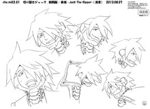 ジャックのキャラクター設定画。(c)久正人／アース・スター エンターテイメント・ 「ノブナガン」製作委員会