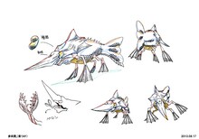 進化侵略体の設定資料。(c)久正人／アース・スター エンターテイメント・ 「ノブナガン」製作委員会