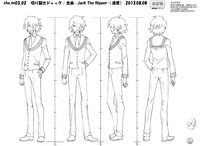 ジャックのキャラクター設定画。(c)久正人／アース・スター エンターテイメント・ 「ノブナガン」製作委員会