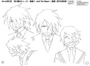 ジャックのキャラクター設定画。(c)久正人／アース・スター エンターテイメント・ 「ノブナガン」製作委員会