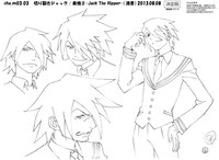 ジャックのキャラクター設定画。(c)久正人／アース・スター エンターテイメント・ 「ノブナガン」製作委員会
