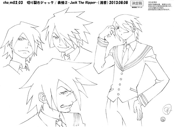 ジャックのキャラクター設定画。(c)久正人／アース・スター エンターテイメント・ 「ノブナガン」製作委員会