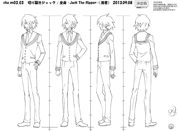 ジャックのキャラクター設定画。(c)久正人／アース・スター エンターテイメント・ 「ノブナガン」製作委員会