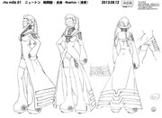 ニュートンのキャラクター設定画。(c)久正人／アース・スター エンターテイメント・ 「ノブナガン」製作委員会