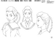 ニュートンのキャラクター設定画。(c)久正人／アース・スター エンターテイメント・ 「ノブナガン」製作委員会
