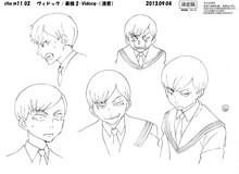 ヴィドックのキャラクター設定画。(c)久正人／アース・スター エンターテイメント・ 「ノブナガン」製作委員会