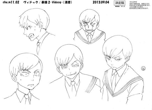 ヴィドックのキャラクター設定画。(c)久正人／アース・スター エンターテイメント・ 「ノブナガン」製作委員会
