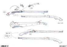 武器の設定資料。(c)久正人／アース・スター エンターテイメント・ 「ノブナガン」製作委員会