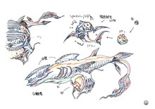 進化侵略体の設定資料。(c)久正人／アース・スター エンターテイメント・ 「ノブナガン」製作委員会