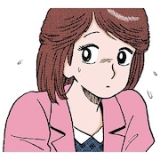 「美味しんぼ」のLINEスタンプのうち1種。(c)TETSU KARIYA・AKIRA HANASAKI／SHOGAKUKAN