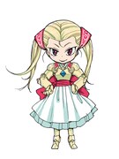 「おくさん」6巻と「起動帝国オービタリア」2巻の合同フェアで手に入るストラップ用のイラスト。