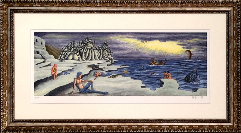 オリジナル版画「彼方より」（限定30エディション）、12万6000円。※画像は制作中のもので、版画の色調など実際の商品とは異なる場合がある。