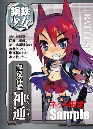 ネットショップ限定バージョンの「Battleship Girl‐鋼鉄少女‐」トレーディングカード。