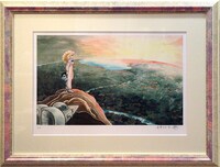 オリジナル版画「遠い惑星の夜明け」キャンバス仕上げ（限定50エディション）、12万6000円。※画像は制作中のもので、版画の色調など実際の商品とは異なる場合がある。