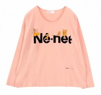 コップのフチ子プリントT（長袖・light pink）