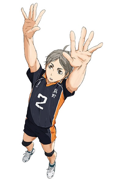 菅原孝支（CV：入野自由） (c) 古舘春一／集英社・「ハイキュー 
